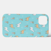 かわいいアルパカのラマのサボテンパターン Case-Mate iPhoneケース (裏面 (横))