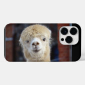 かわいいアルパカの顔 iPhoneケース (裏面横)