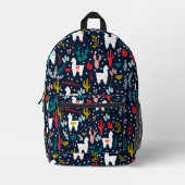 かわいいアルパカバックパック プリントバックパック (正面)