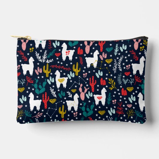 かわいいアルパカパウチ アクセサリーポーチ (正面)