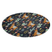 かわいいアルパカパターン カッティングボード (角)