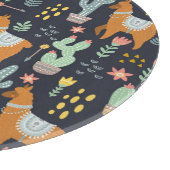 かわいいアルパカパターン カッティングボード (角)