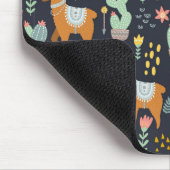 かわいいアルパカパターン マウスパッド (コーナー)