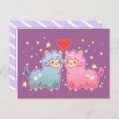 かわいいアルパカフレンズハガキ ポストカード (正面/裏面)