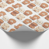 かわいいアルパカラッピング紙 ラッピングペーパー (角)