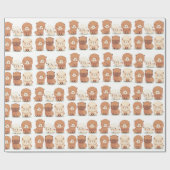 かわいいアルパカラッピング紙 ラッピングペーパー (フラット)