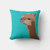 かわいいアルパカ動物 クッション (正面)