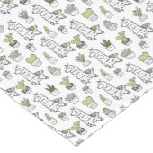 かわいいアルパカ及びサボテンパターン ショートテーブルランナー (コーナー)