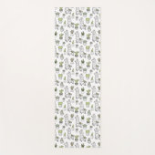 かわいいアルパカ及びサボテンパターン ヨガマット (正面)