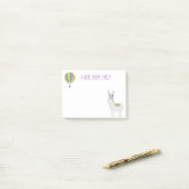 かわいいアルパカ熱い気球のノート ポストイット (デスク上)