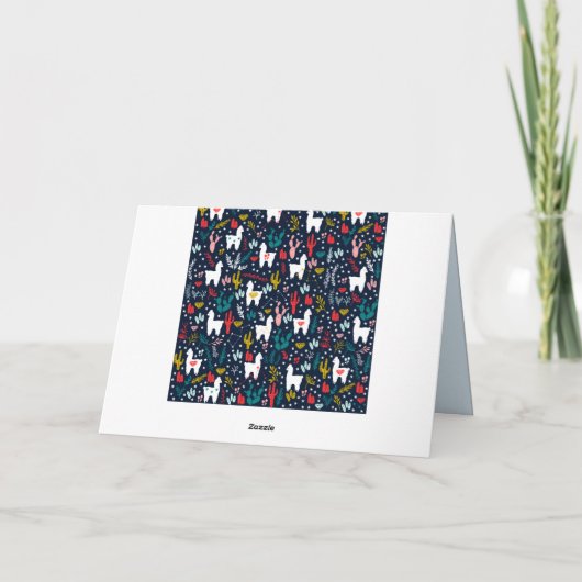 かわいいアルパカ カード (裏面)