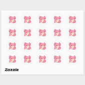 かわいいアルパカ ラウンドシール (シート)