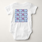 かわいいアルパクラマアニマルウォーターベビースーツ ベビーボディスーツ (裏面)