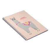 かわいいアルパパーソナライズされたカ ノートブック (右側)