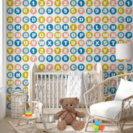 かわいいアルファベットと数字学のパターン 壁紙