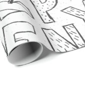 かわいいアルファベットの文字パターン ラッピングペーパー (ロールコーナー)