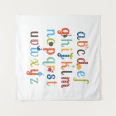 かわいいアルファベットデザイン タペストリー (正面(横))