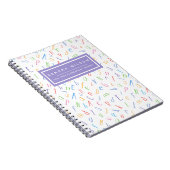 かわいいアルファベットパターン - 子供または先生 ノートブック (右側)