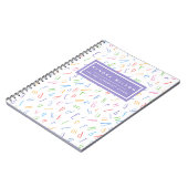 かわいいアルファベットパターン - 子供または先生 ノートブック (左側)