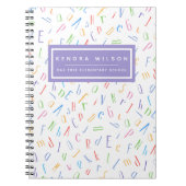 かわいいアルファベットパターン - 子供または先生 ノートブック (正面)