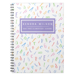 かわいいアルファベットパターン - 子供または先生 ノートブック