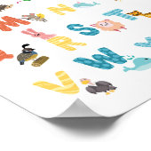 かわいいアルファベットポスター 動物 ポスター (角)