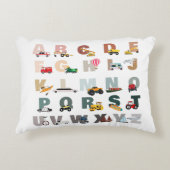 かわいいアルファベットABCトラック、輸送車両 アクセントクッション (正面)