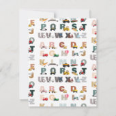 かわいいアルファベットABCトラック、輸送車両 ノートカード (裏面)