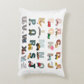 かわいいアルファベットABCトラック、輸送車 アクセントクッション (裏面(縦))