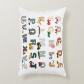 かわいいアルファベットABCトラック、輸送車 アクセントクッション (正面(垂直))