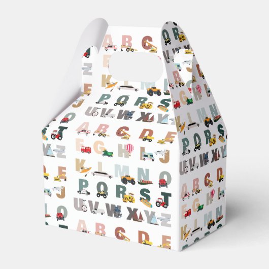 かわいいアルファベットABCトラック、輸送車 フェイバーボックス (裏面サイド)