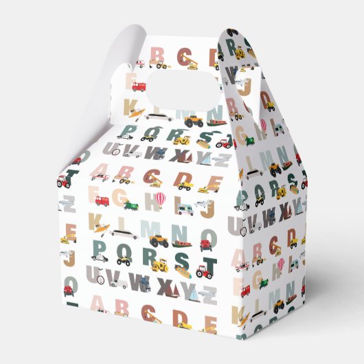 かわいいアルファベットABCトラック、輸送車 フェイバーボックス (正面サイド)