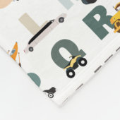 かわいいアルファベットABCトラック、輸送車 フリースブランケット (角)