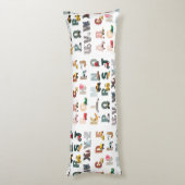 かわいいアルファベットABCトラック、輸送車 ボディピロー (裏面 (縦))