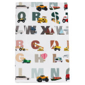 かわいいアルファベットABCトラック、輸送車 ミディアムペーパーバッグ (正面)