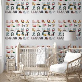 かわいいアルファベットABCトラック、輸送車 壁紙