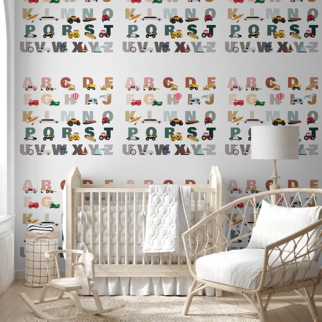 かわいいアルファベットABCトラック、輸送車 壁紙 (キッズ)