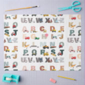 かわいいアルファベットABCトラック、輸送車 薄葉紙 (クラフト)