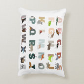かわいいアルファベットABC動物 アクセントクッション (裏面(縦))