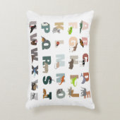 かわいいアルファベットABC動物 アクセントクッション (正面(垂直))
