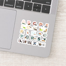 かわいいアルファベットABC動物 シール