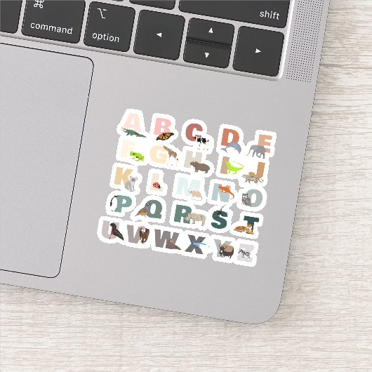 かわいいアルファベットABC動物 シール (詳細)