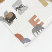 かわいいアルファベットABC動物 フリースブランケット (角)