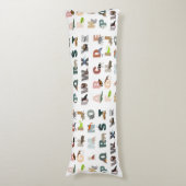 かわいいアルファベットABC動物 ボディピロー (正面縦)