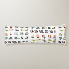 かわいいアルファベットABC動物 ボディピロー