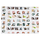 かわいいアルファベットABC動物 ラージペーパーバッグ (裏面)