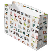 かわいいアルファベットABC動物 ラージペーパーバッグ (裏面アングル)