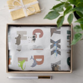 かわいいアルファベットABC動物 薄葉紙 (ギフト)