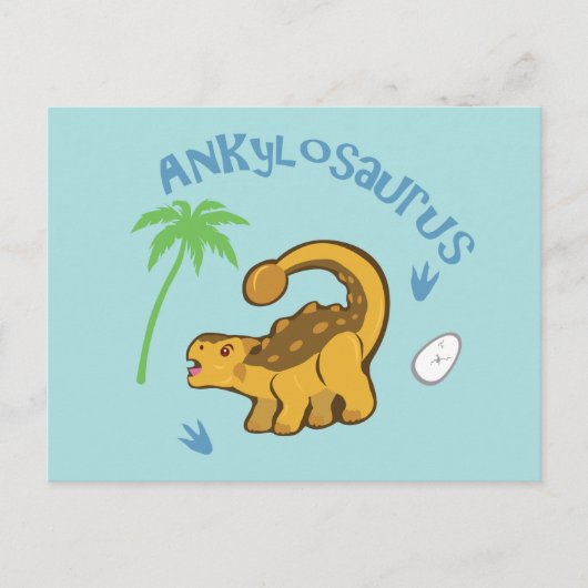 かわいいアンキロザウルス ポストカード (正面)