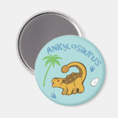 かわいいアンキロザウルス マグネット (正面/裏面)